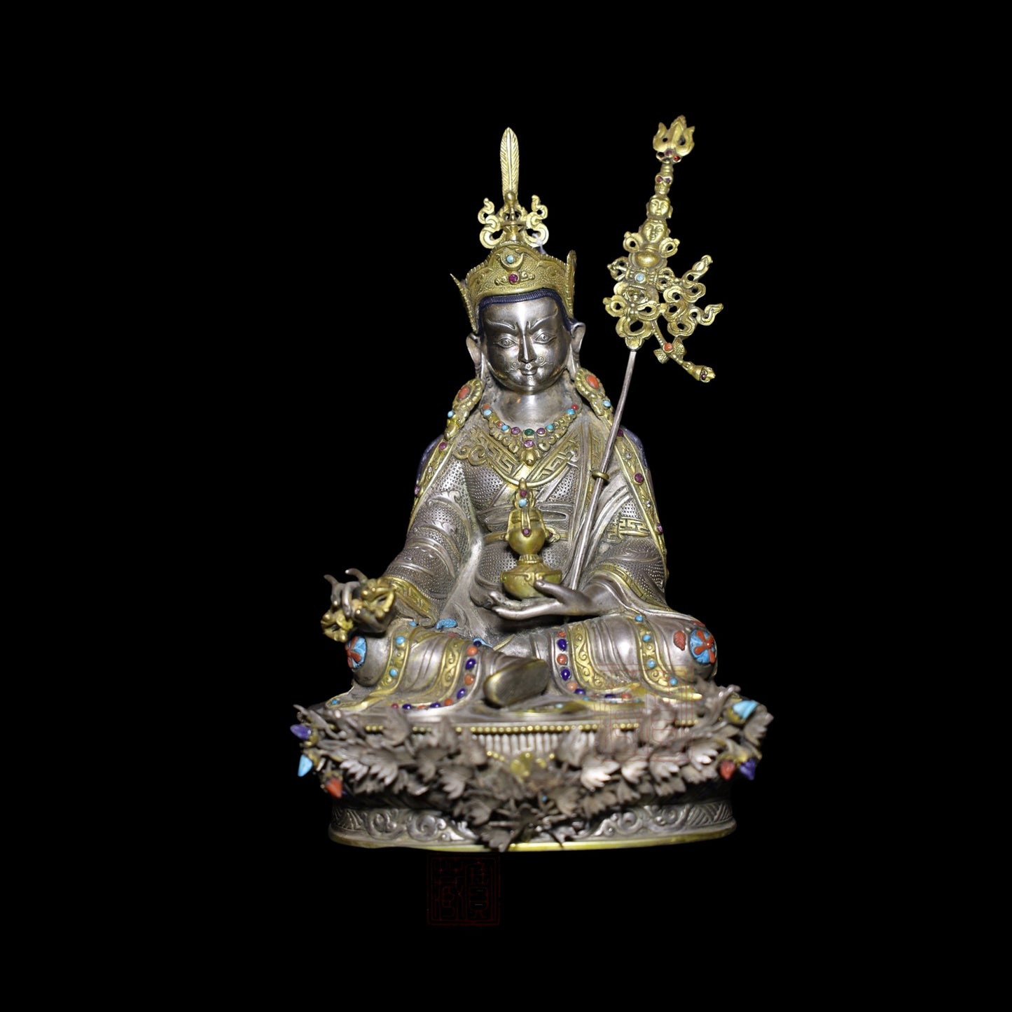 Handcrafted Silver Guru Rinpoche純銀蓮花生大士