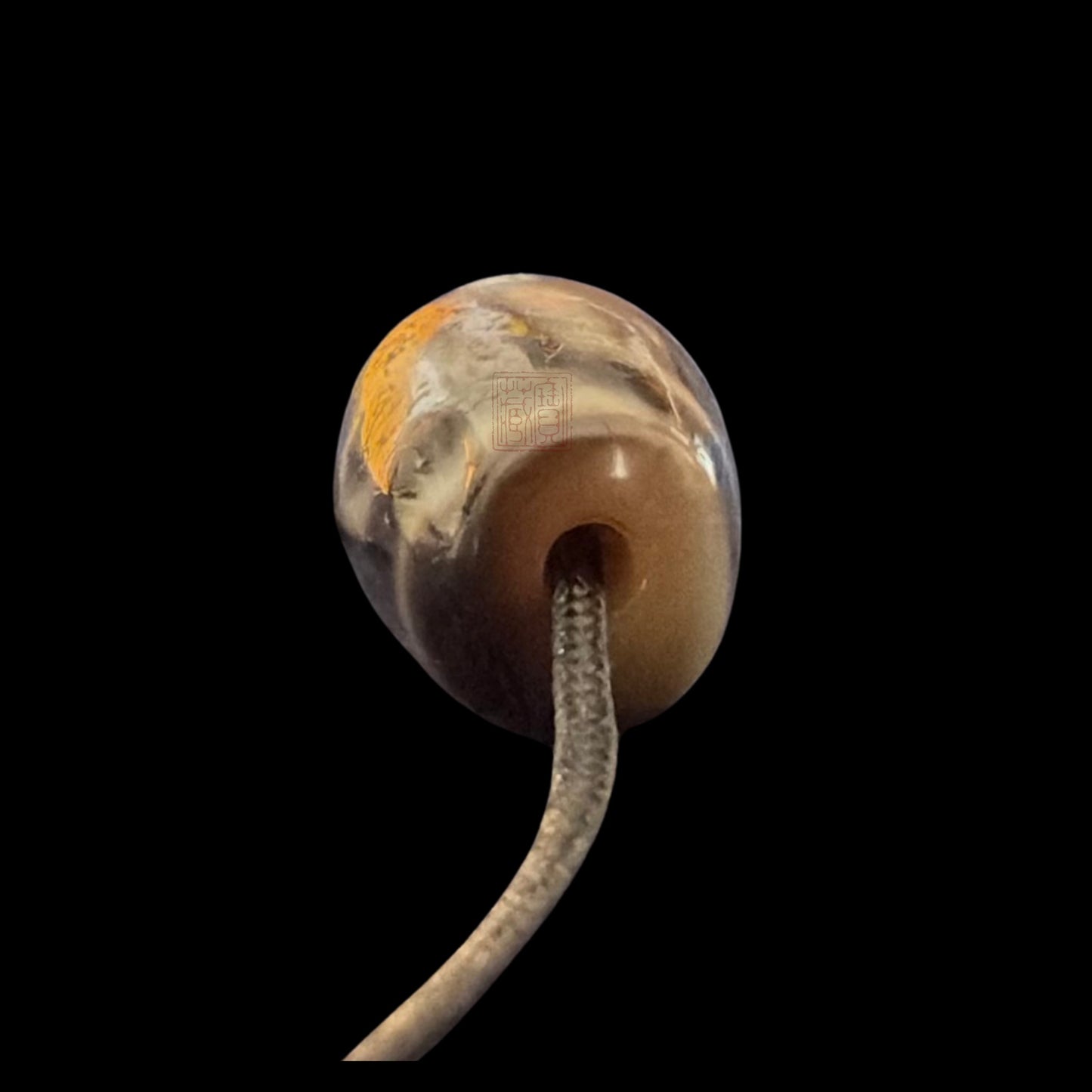 Ruyi Two-Eyed Dzi 如意兩眼天珠