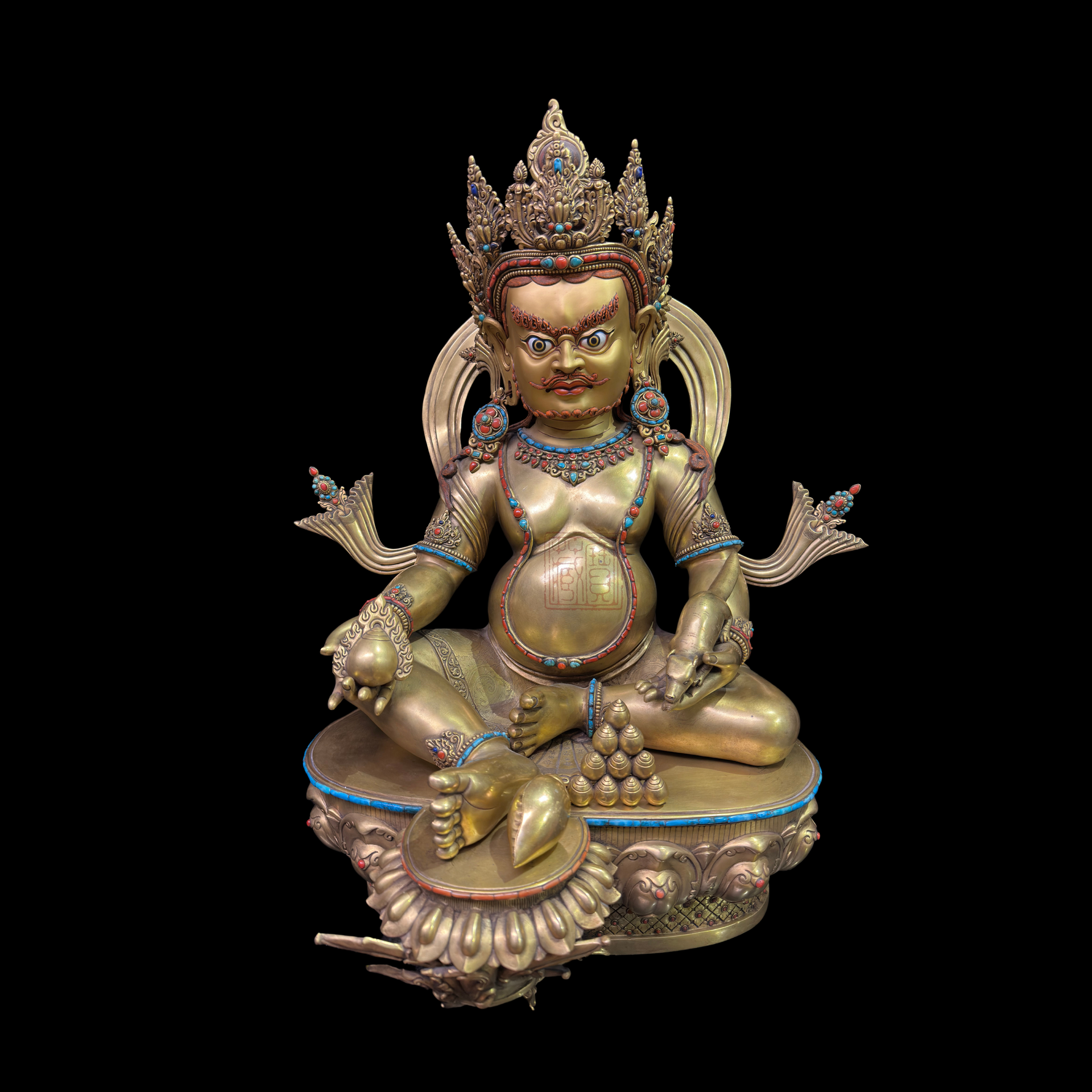 多腕の金属製神像Gold Plated Namgyal Statue 多腕の金属製神像Gold 多腕の金属製神像Gold Plated Namgyal Statue 多腕の金属製神像Gold