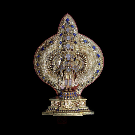 White Crystal Thousand-Armed Avalokiteshvara 鎏金白水晶千手觀音